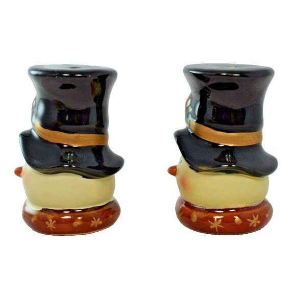 Snowman Ceramic Salt and Pepper Set (Christmas/Holidays) - Picture 2 of 7